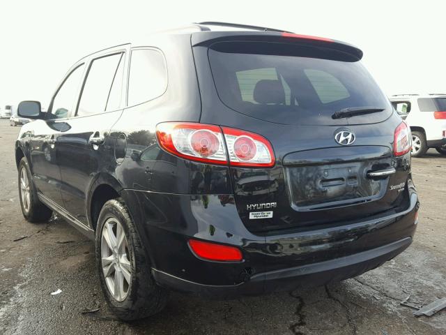 5XYZK4AG5BG036400 - 2011 HYUNDAI SANTA FE L BLACK photo 3