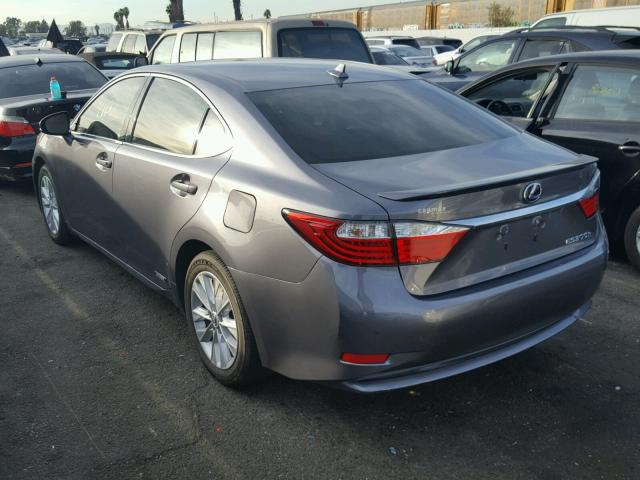 JTHBW1GG0E2053078 - 2014 LEXUS ES 300H GRAY photo 3