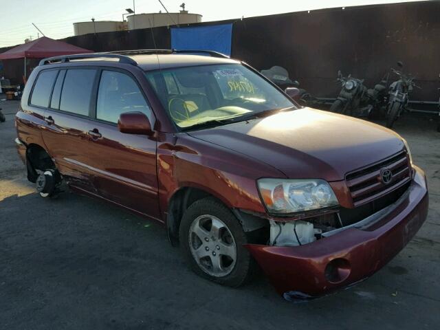 JTEGP21A160119225 - 2006 TOYOTA HIGHLANDER RED photo 1