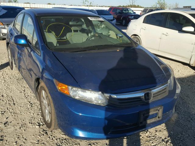 2HGFB2F52CH511021 - 2012 HONDA CIVIC LX BLUE photo 1