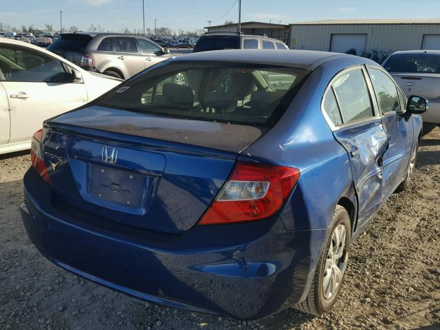 2HGFB2F52CH511021 - 2012 HONDA CIVIC LX BLUE photo 4