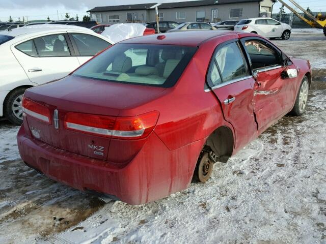 3LNHL2JC2CR821048 - 2012 LINCOLN MKZ RED photo 4