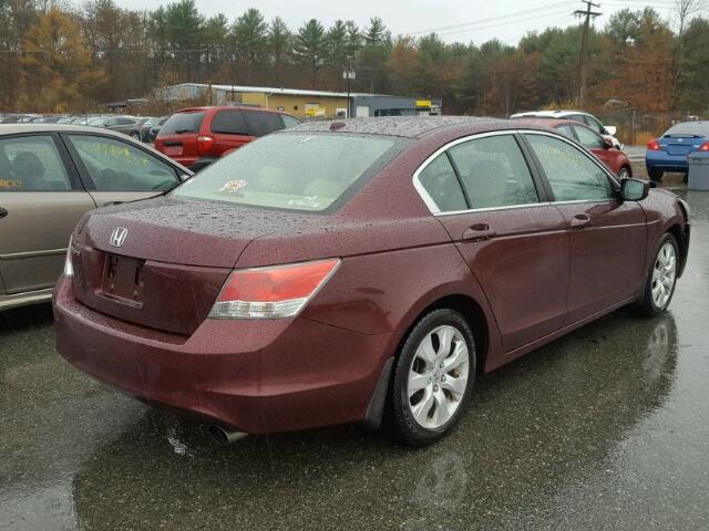 1HGCP2F84AA031542 - 2010 HONDA ACCORD EXL MAROON photo 4