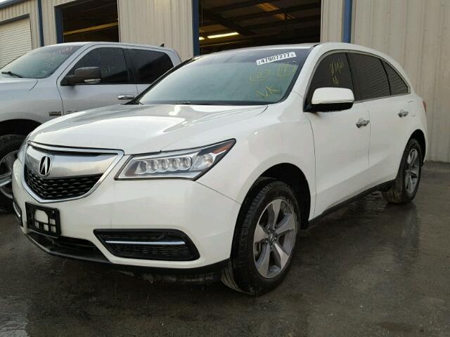 5FRYD3H29FB012123 - 2015 ACURA MDX WHITE photo 2