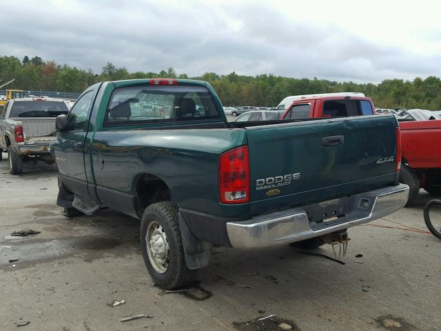 3D7KU26D04G133772 - 2004 DODGE RAM 2500 S მწვანე ფოტო 3