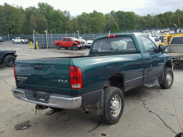 3D7KU26D04G133772 - 2004 DODGE RAM 2500 S მწვანე ფოტო 4