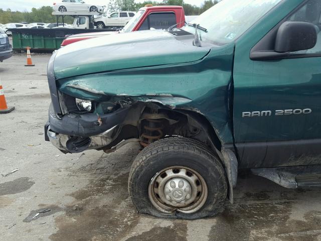 3D7KU26D04G133772 - 2004 DODGE RAM 2500 S მწვანე ფოტო 9