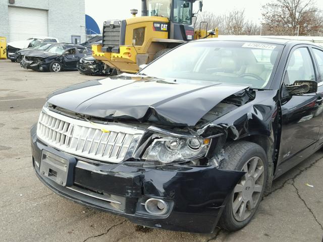 3LNHM26T78R618413 - 2008 LINCOLN MKZ BLACK photo 9