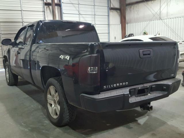 1GCEK19058Z147172 - 2008 CHEVROLET SILVERADO BLACK photo 3