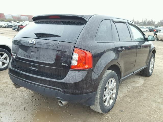 2FMDK3JC8DBB57264 - 2013 FORD EDGE SEL BLACK photo 4