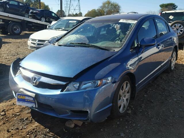 2HGFA1F52AH310018 - 2010 HONDA CIVIC LX BLUE photo 2