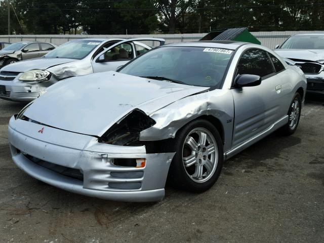 4A3AC54H11E122540 - 2001 MITSUBISHI ECLIPSE GT SILVER photo 2