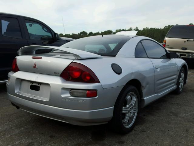 4A3AC54H11E122540 - 2001 MITSUBISHI ECLIPSE GT SILVER photo 4