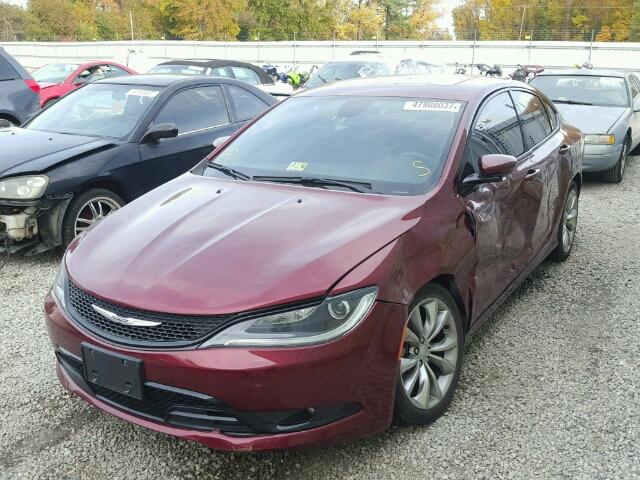 1C3CCCBB7FN750208 - 2015 CHRYSLER 200 S MAROON photo 2