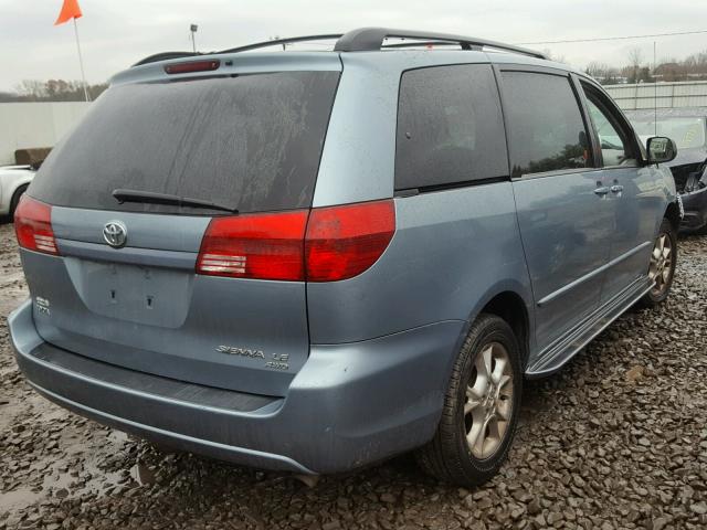 5TDBA23C44S022125 - 2004 TOYOTA SIENNA LE BLUE photo 4