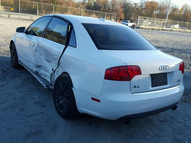 WAUDF78EX6A223090 - 2006 AUDI A4 2.0T QU WHITE photo 3