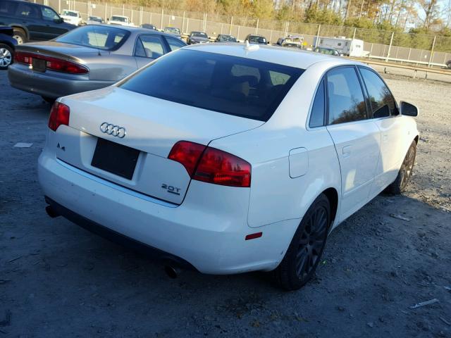 WAUDF78EX6A223090 - 2006 AUDI A4 2.0T QU WHITE photo 4