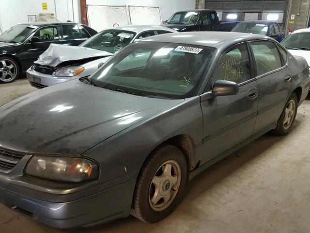 2G1WF52E659115903 - 2005 CHEVROLET IMPALA GRAY photo 2