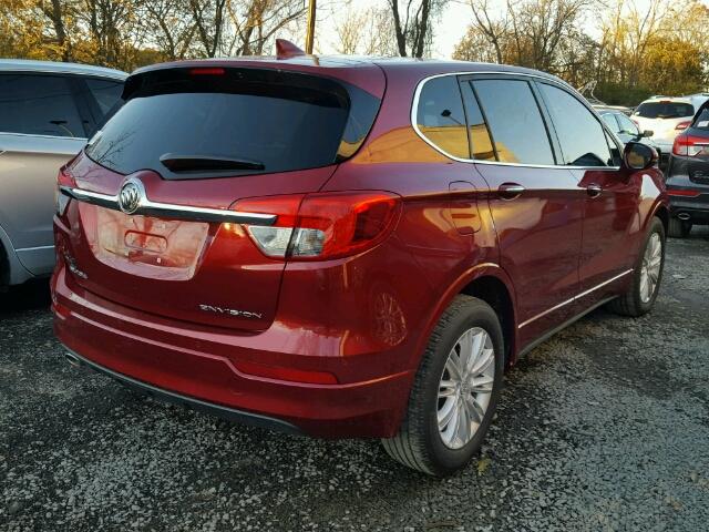 LRBFXASA2HD003275 - 2017 BUICK ENVISION P RED photo 4