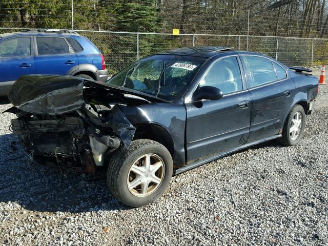 1G3NL52EX3C277311 - 2003 OLDSMOBILE ALERO GL BLACK photo 2