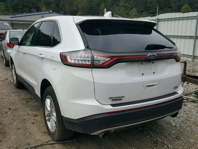 2FMPK4J96HBB62279 - 2017 FORD EDGE SEL WHITE photo 3