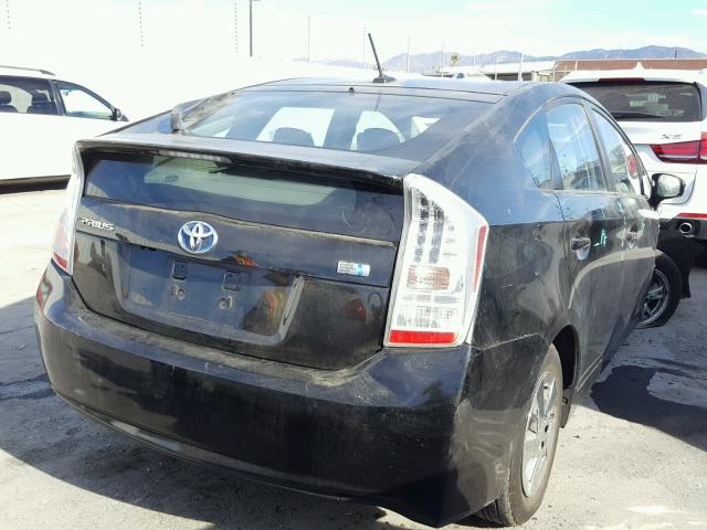 JTDKN3DUXA0063679 - 2010 TOYOTA PRIUS BLACK photo 4