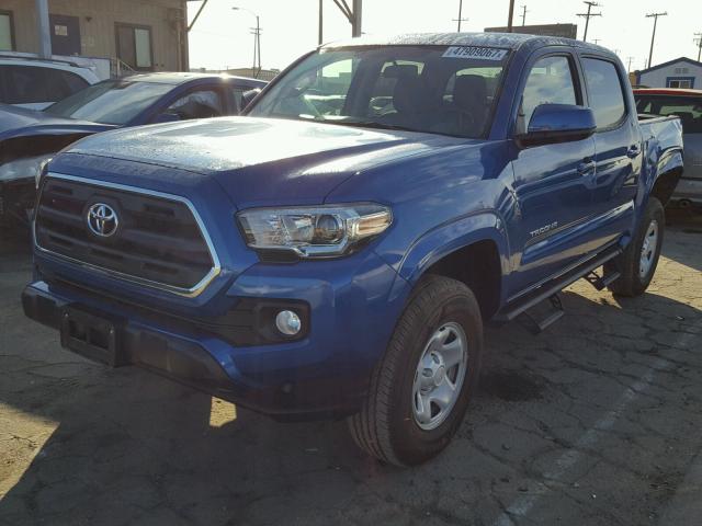 5TFAX5GN2HX085764 - 2017 TOYOTA TACOMA DOU BLUE photo 2