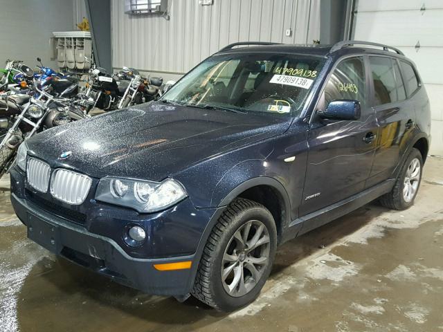 WBXPC93489WJ26547 - 2009 BMW X3 XDRIVE3 BLUE photo 2