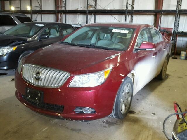 1G4GD5EG0AF164946 - 2010 BUICK LACROSSE C RED photo 2