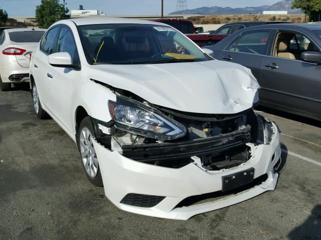 3N1AB7AP4GL668175 - 2016 NISSAN SENTRA S WHITE photo 1