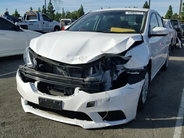 3N1AB7AP4GL668175 - 2016 NISSAN SENTRA S WHITE photo 2