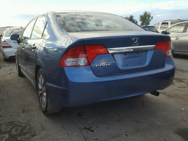 2HGFA1F87AH512055 - 2010 HONDA CIVIC EX BLUE photo 3