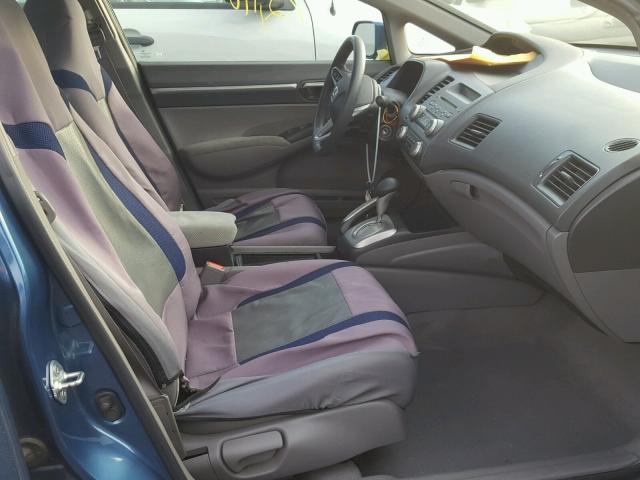 2HGFA1F87AH512055 - 2010 HONDA CIVIC EX BLUE photo 5