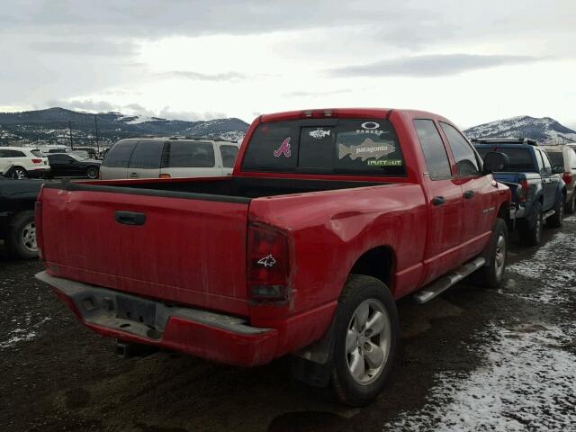 1D7HU18Z52J207096 - 2002 DODGE RAM 1500 RED photo 4