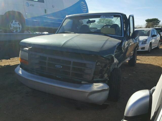 1FTEF15YXTLA87742 - 1996 FORD F150 GREEN photo 2