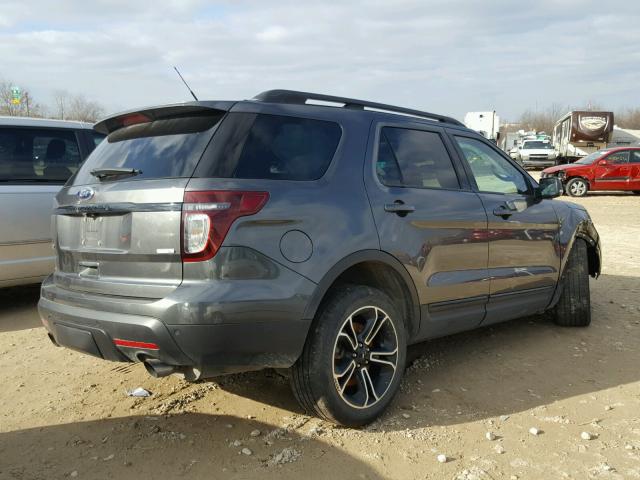 1FM5K8GT4FGB00421 - 2015 FORD EXPLORER S GRAY photo 4