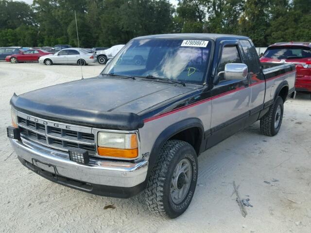 1B7GG23Y9PS195621 - 1993 DODGE DAKOTA TWO TONE photo 2