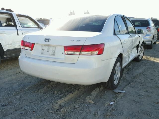 5NPET46C37H186846 - 2007 HYUNDAI SONATA GLS WHITE photo 4