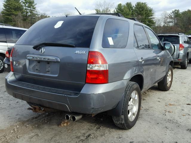 2HNYD18212H503323 - 2002 ACURA MDX GRAY photo 4