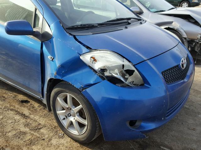 JTDJT903775077729 - 2007 TOYOTA YARIS BLUE photo 9