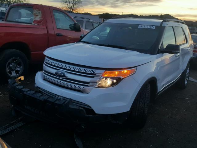 1FM5K7D83EGA59725 - 2014 FORD EXPLORER X WHITE photo 2