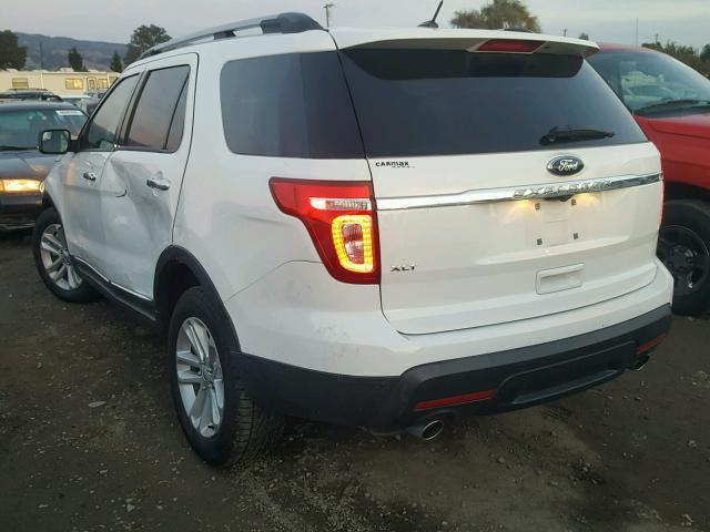 1FM5K7D83EGA59725 - 2014 FORD EXPLORER X WHITE photo 3