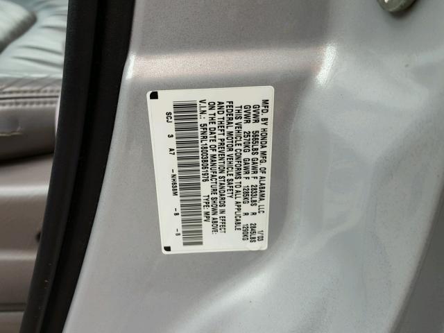 5FNRL18003B061976 - 2003 HONDA ODYSSEY EX SILVER photo 10