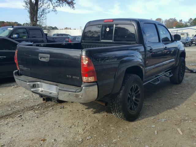 5TELU42N37Z422470 - 2007 TOYOTA TACOMA DOU BLACK photo 4