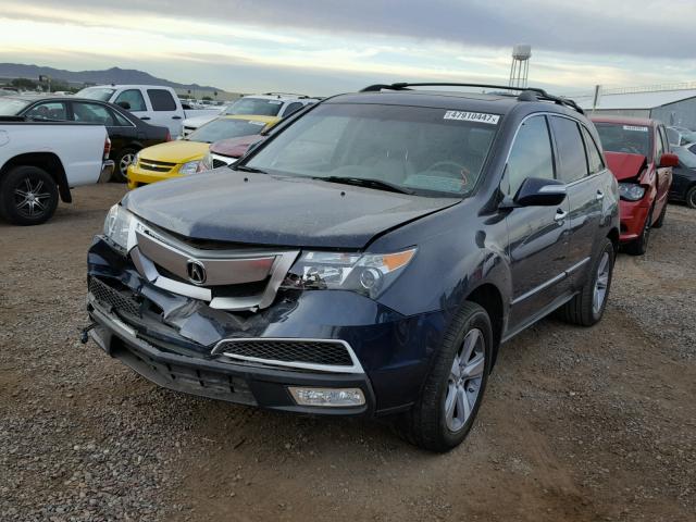 2HNYD2H36CH505374 - 2012 ACURA MDX TECHNO BLUE photo 2