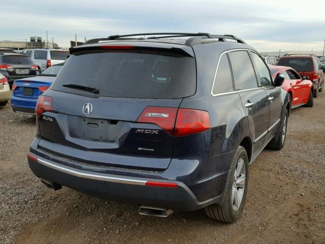 2HNYD2H36CH505374 - 2012 ACURA MDX TECHNO BLUE photo 4