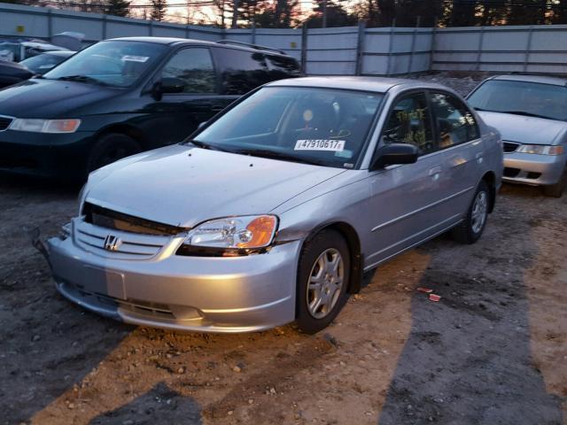 2HGES16682H595908 - 2002 HONDA CIVIC LX GRAY photo 2