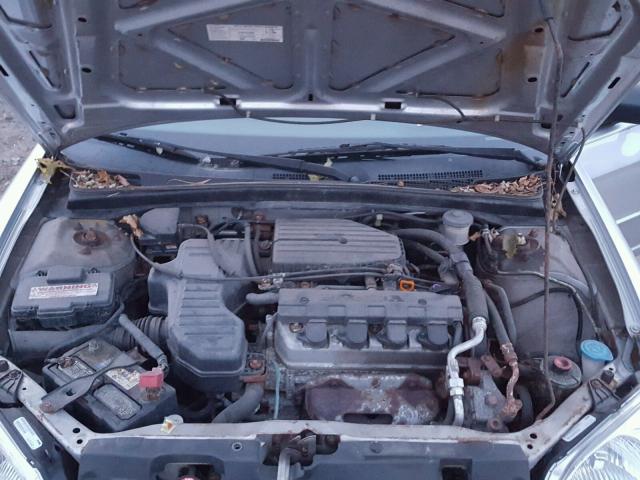 2HGES16682H595908 - 2002 HONDA CIVIC LX GRAY photo 7