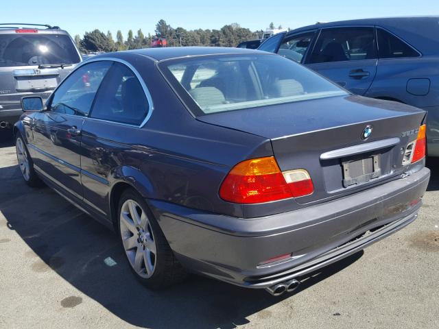 WBABN73413PJ16351 - 2003 BMW 325 CI GRAY photo 3