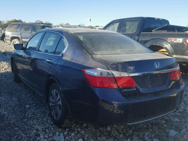 1HGCR2F34DA137881 - 2013 HONDA ACCORD LX BLUE photo 3